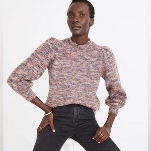 Madewell space-dyed Eaton puff-sleeved sweater